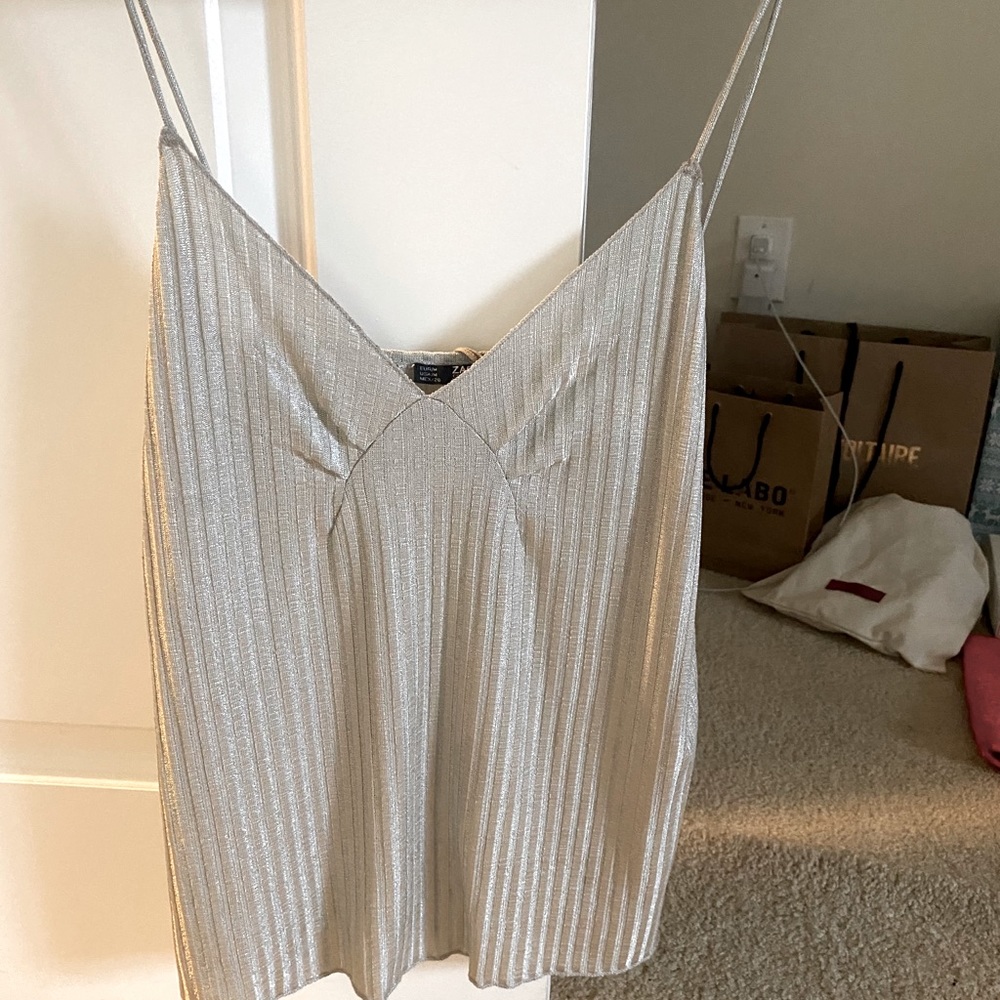 Silver Zara tank top